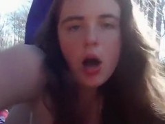 Fuck me, daddy !!! hard, fast, deep and anal !!! roleplay sex in the forest.