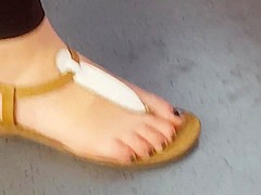 nice feet in train