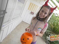 Slim Gets Banged After Trick Or Treating
