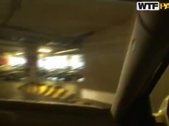 Hot blond slut Nessa Devil being fucked in a public shopping mall