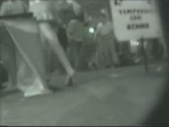 Sexy chubby girls asses captured by a night voyeur