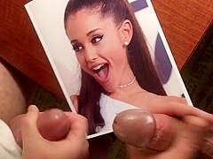 Ariana grande double cum tribute