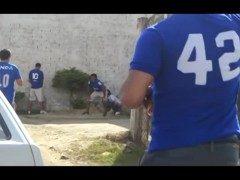 Man was trying to cover girl peeing in public and voyeured