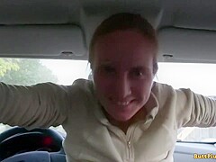First Time Sex With Gearshift: Girl Car Fuck Quickie