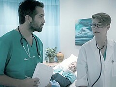 Donnie Rock plows patient Arya Faes twat balls deep