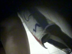 A spy cam in the swimming pool changing room presents a hot sexy woman