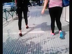 Greek Mom and NOT her daughter walking