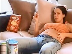 Daisy burping and growing belly from stuffing