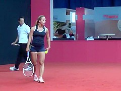 Dominika Cibulkova sexy practice