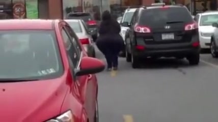 Woman with huge ass filmed on the street by random guy