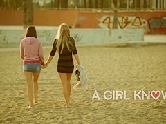 A Girl Knows - Sensual lesbian strapon fuck with beautiful European babes