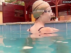 Young Babe Emie Amfibia Gets Orgasms In The Swimming Pool