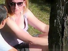Insight into the neck of a woman in a meadow