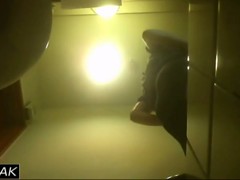 Girl with hot butt is pissing on real amature voyeur scenes