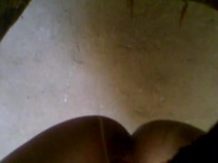 Girl with big anus pissing on the toilet bowl spied