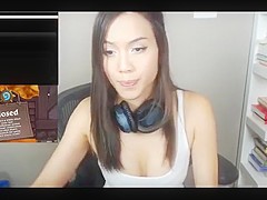 Girl masturbating after stream