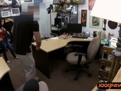 Crazy latina bitch dicked down in the pawnshop to earn cash