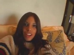 Hot brunette babe fucked so hard