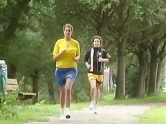 Dutch huge boob college girl  gets sport lessons