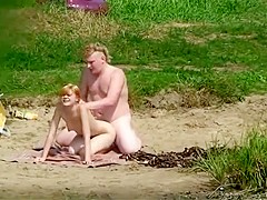 Naked blonde was enjoying a swim
