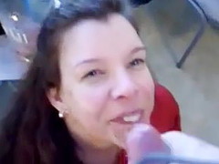 MILF taking a load of cum