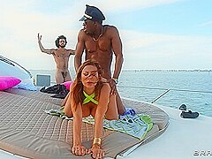 Jonathan Jordan, Alexis Fawx And James Angel In Anal Threesome Party On The Boat