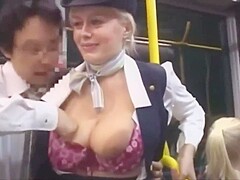 GROPING BIG TITS IN A BUS