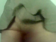 Curvy blonde in short skirt plays and fingers pussy