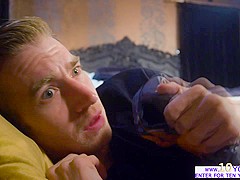 Amber Jayne sucks a massive cock