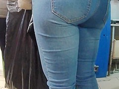 Two big asses milf in shop