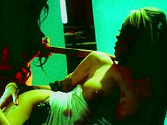 Interracial lesbian fun with London Keys