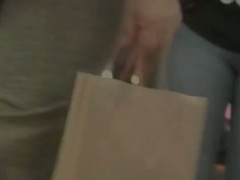 Public amateur street candid brunette teen
