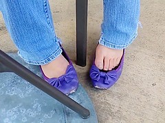 Public Barefoot Shoeplay With Sam Libby Ballet Flats