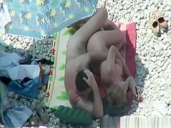 Nudist couple having sex