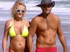Mature woman in bikini with big tits