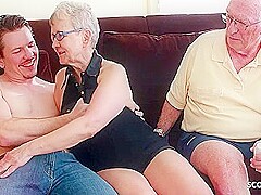 Old Granny Wife And Husband At First Ffm Threesome Sex With Big Dick Boy