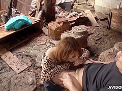 Yuria Takeda In Japanese Nympho Gets A Mouthful Of Sperm After Sucking A Cock Outdoor