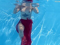 Mimi Cica - Swimming Pool Hot Erotics With Dressed Up
