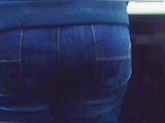Close up Candid bbw ass in jeans