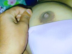 Hot Bhabhi Big Boobs Pink Bra & Panty