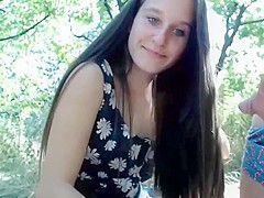 Sexy college girl Hairjob, Blowjob, Cum in Hair, Long Hair, Hair