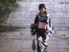 Mysterious sweet geisha is having unexpected sharking encounter with some fellow