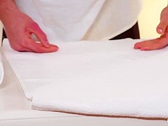 RELAXXXED - Nude massage turns to sensual Christmas sex with stunning Spanish babe