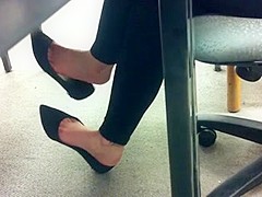 heels dangling