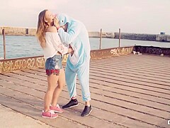 Dutch Chick Wild Sex Outdoors On Sea Dock - Taylor Wild, Taylor Sands And Alberto Blanco
