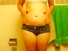 Shapely woman having a stomach that is hot may