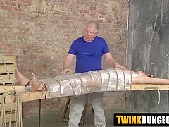 Young Twink Expertly Edged By Mature Masters Grip