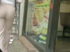 Incredible ass in a street candid cam video