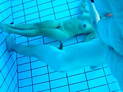 Underwater cam at sauna pool