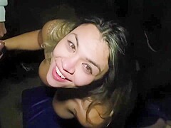 Inked blonde chick, Fernandinha Fernandez got fucked from behind while eagerly sucking another cock